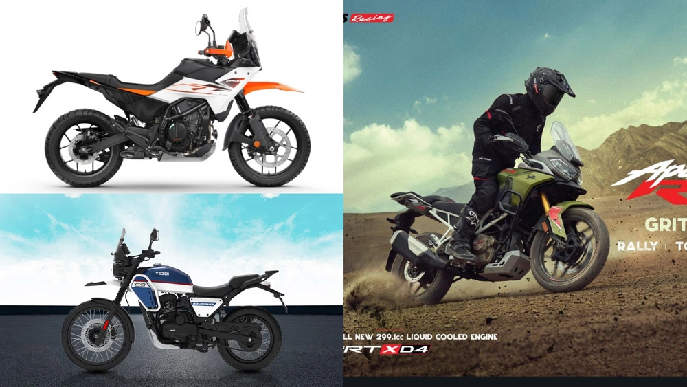 Title: TVS Apache RTX 300 vs Yezdi Adventure vs Suzuki V-Strom SX vs KTM 250 Adventure