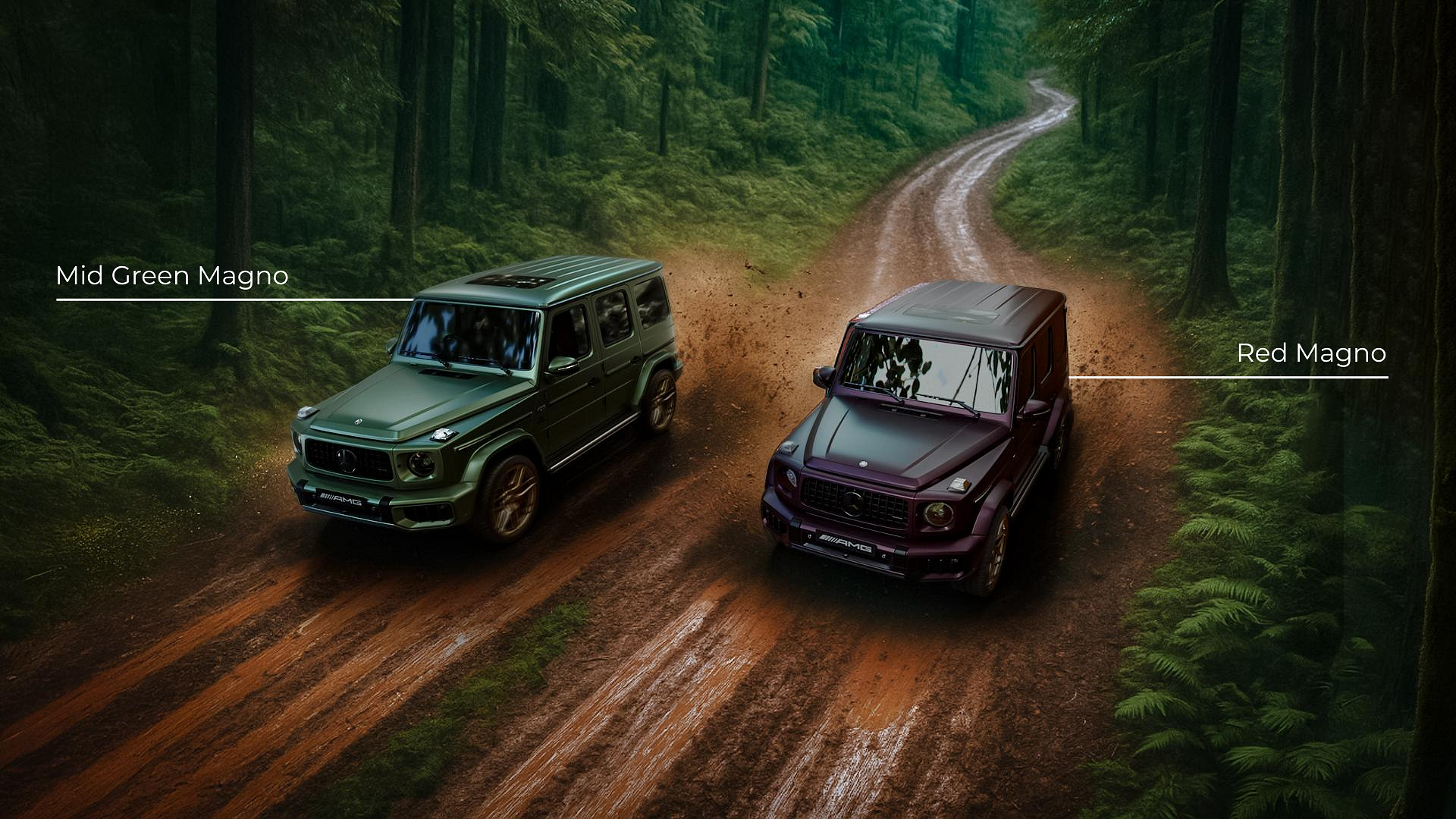 Mercedes-AMG G 63 Collector’s Edition in red magno and mid green magno