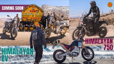 Royal Enfield Teases Himalayan 750 and Electric Him-E at Khardung La