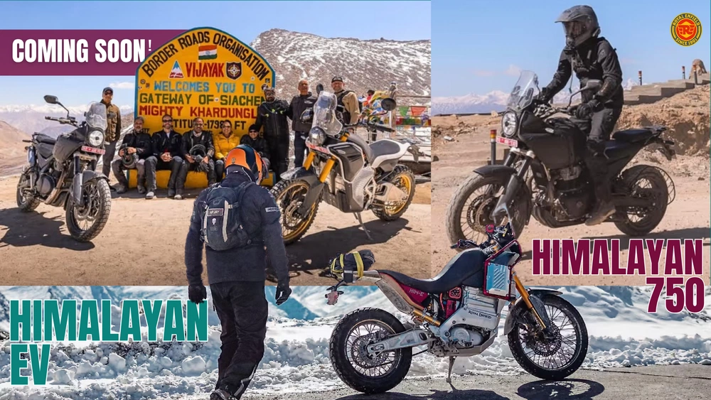 Royal Enfield Teases Himalayan 750 and Electric Him-E at Khardung La