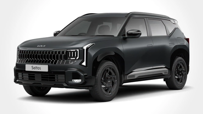Kia Seltos X-Line Matte Graphite Front Side View