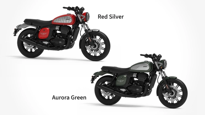 All Stars Jawa 42 FJ in Red Silver and Aurora Green