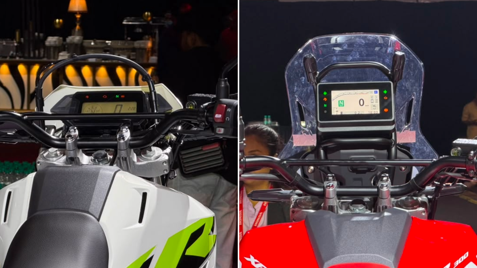 Honda XR300L and XR300 Rally Instrument Cluster Side-by-side Views