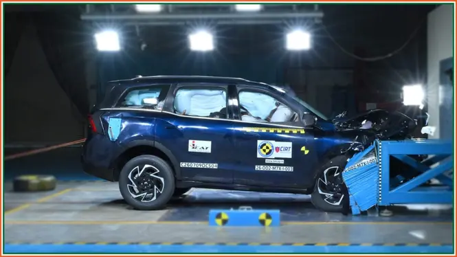 Mahindra XUV 7XO BNCAP frontal impact test