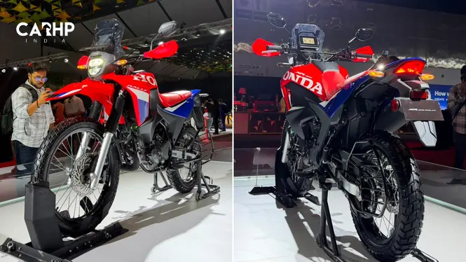Honda XR300 Rally Front Left And Rear Left Three Quarter Views