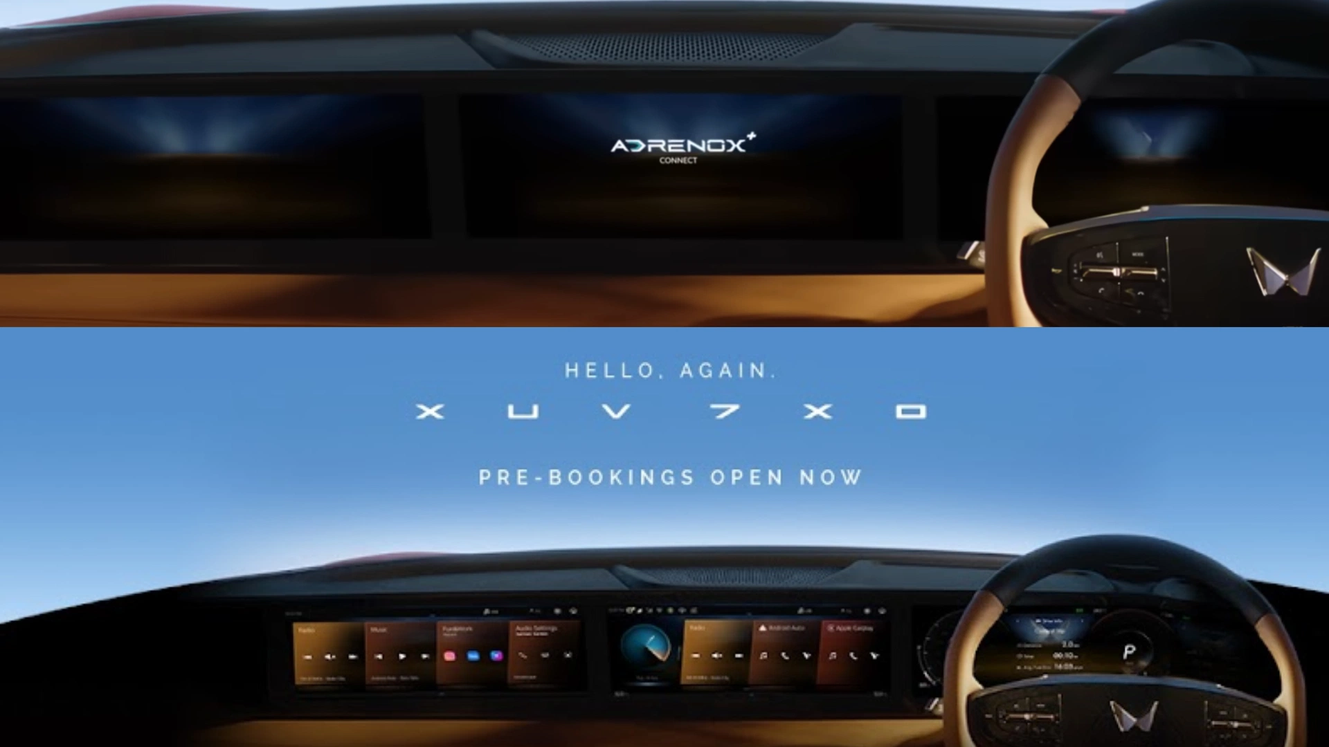 Mahindra XUV 7xotriple screen