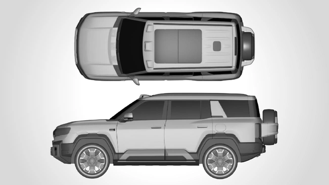 BYD Leopard 8 Top View & Right Side View