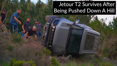 Jetour T2 Survives After Being Pushed And Rolled Down A Hill
