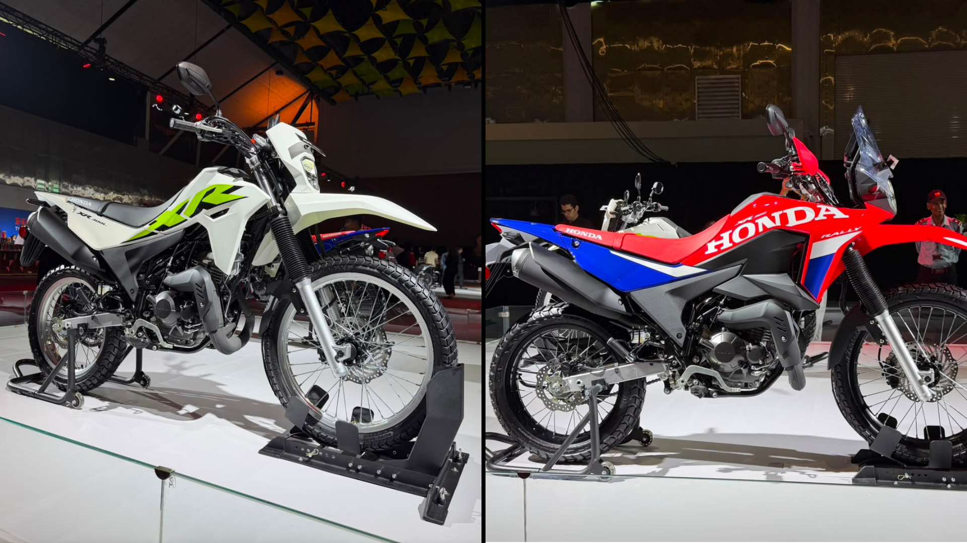 Honda XR 300L (left) & XR 300 Rally (right)