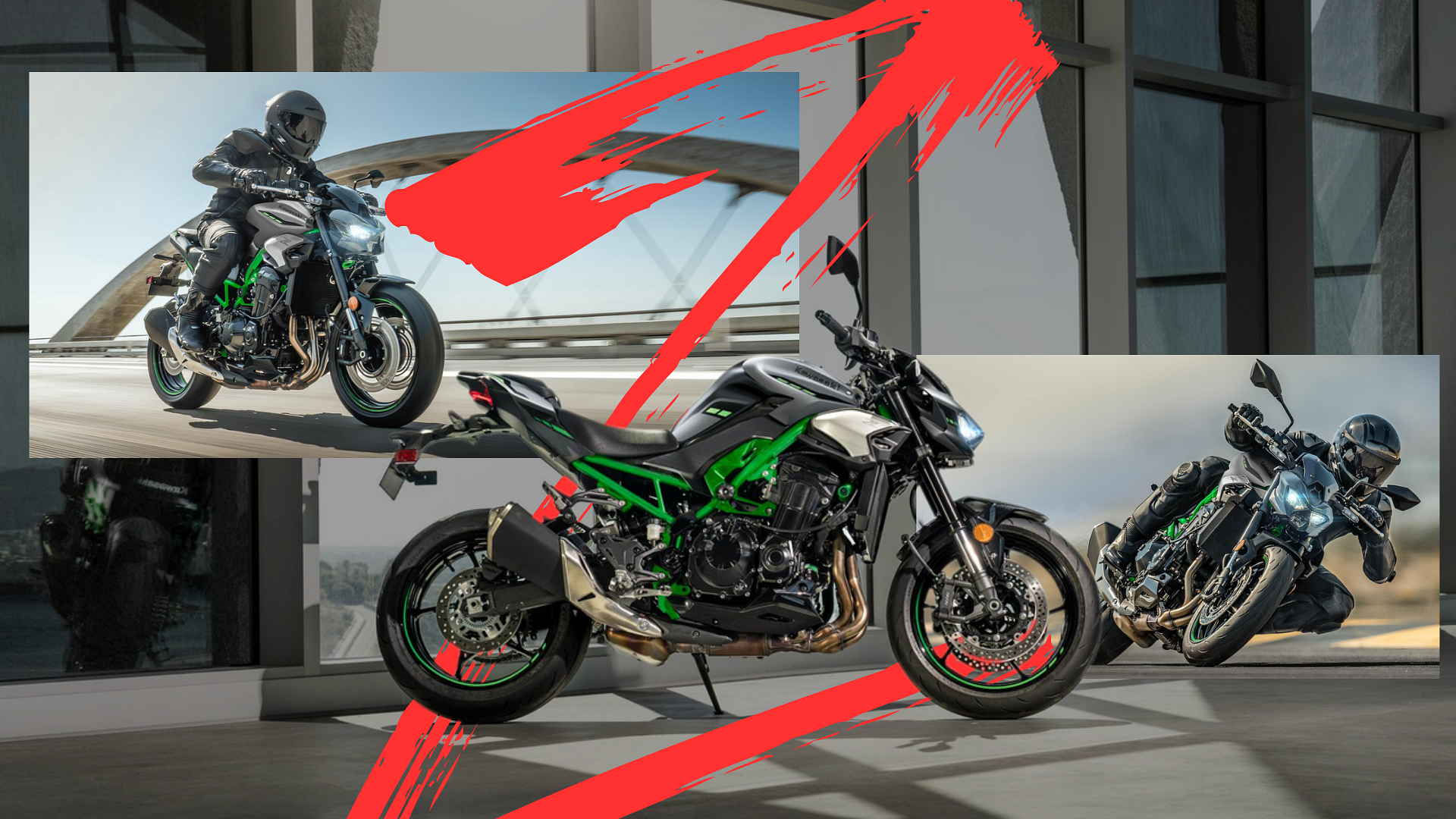 new kawasaki Z900 close up