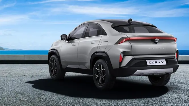 Tata Curvv ICE Series X exterior left rear quarter three view
