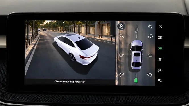 Skoda Slavia facelift 360 Area Camera View on screen