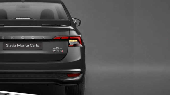 Skoda Slavia New LED tail lamps and sequential turn indicators