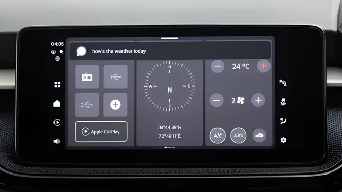 Skoda Slavia facelift 25.6 cm touch-screen infotainment system
