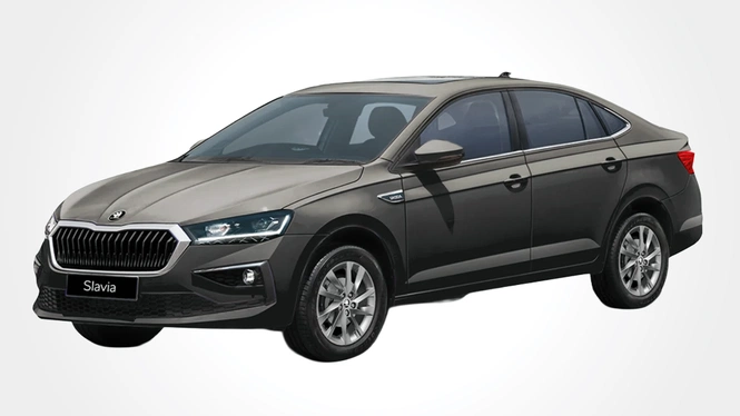 Skoda Slavia Signature Carbon Steel Front Side View