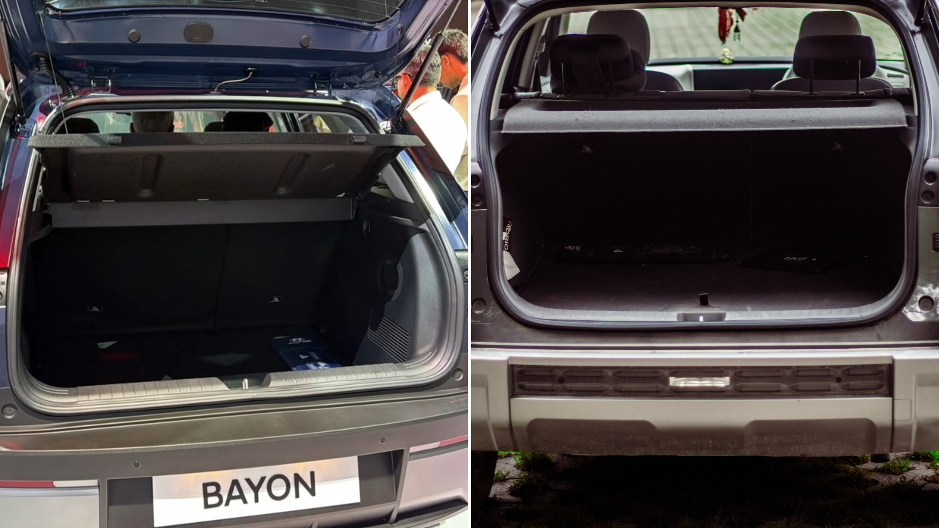 Hyundai Bayon and Creta Boot Space Side-by-side Views