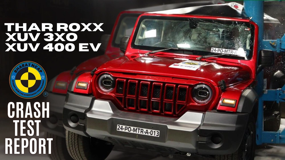 Mahindra Thar ROXX, XUV 3XO, and the XUV 400 EV Scores 5-Star Safety In Bharat NCAP!