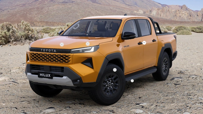Toyota Hilux VX 4X4 AT in Sulphur Metallic paint scheme