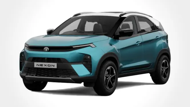 Tata Nexon in Ocean Blue with Dual Tone