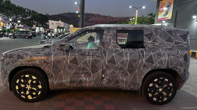 Tata Sierra EV Spyshot Side view
