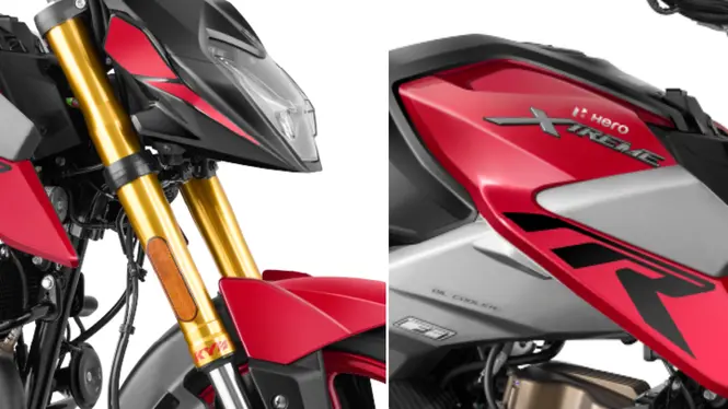 Hero Xtreme 160R 4V Front and Tank View