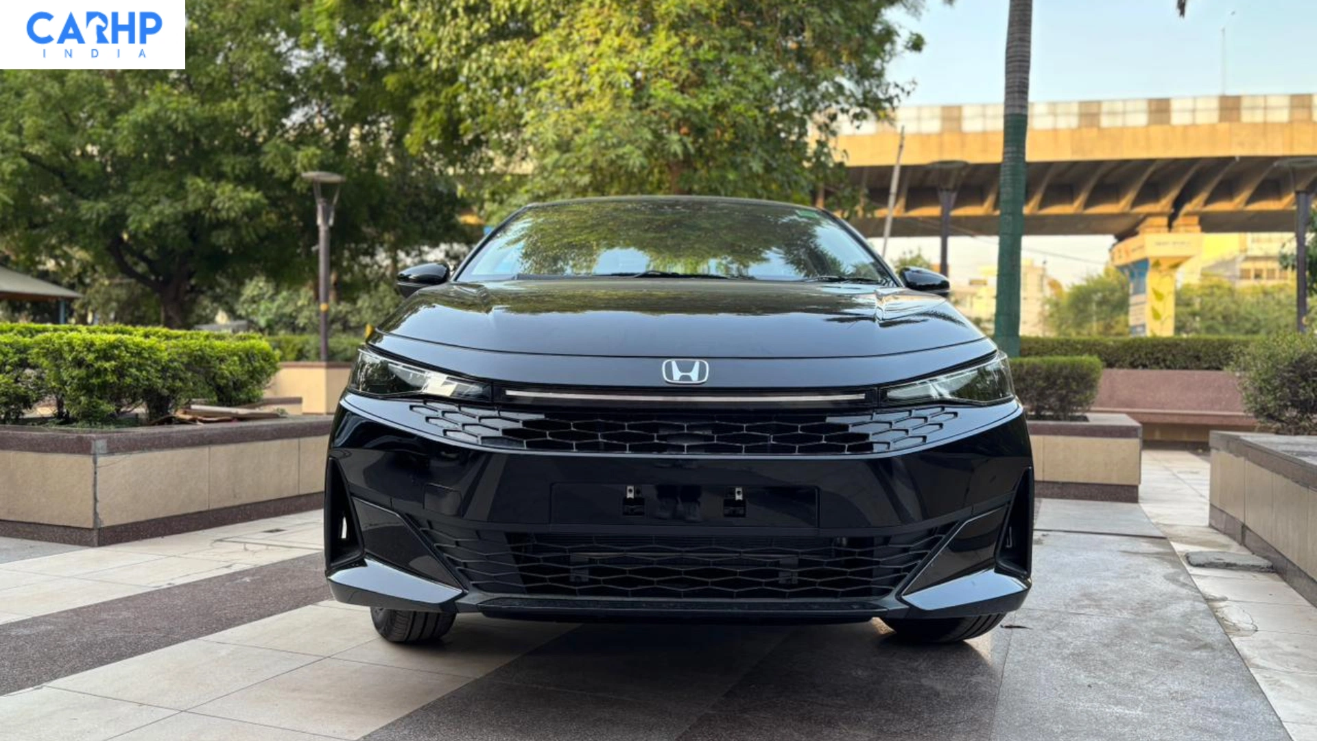 Honda city facelift front in black