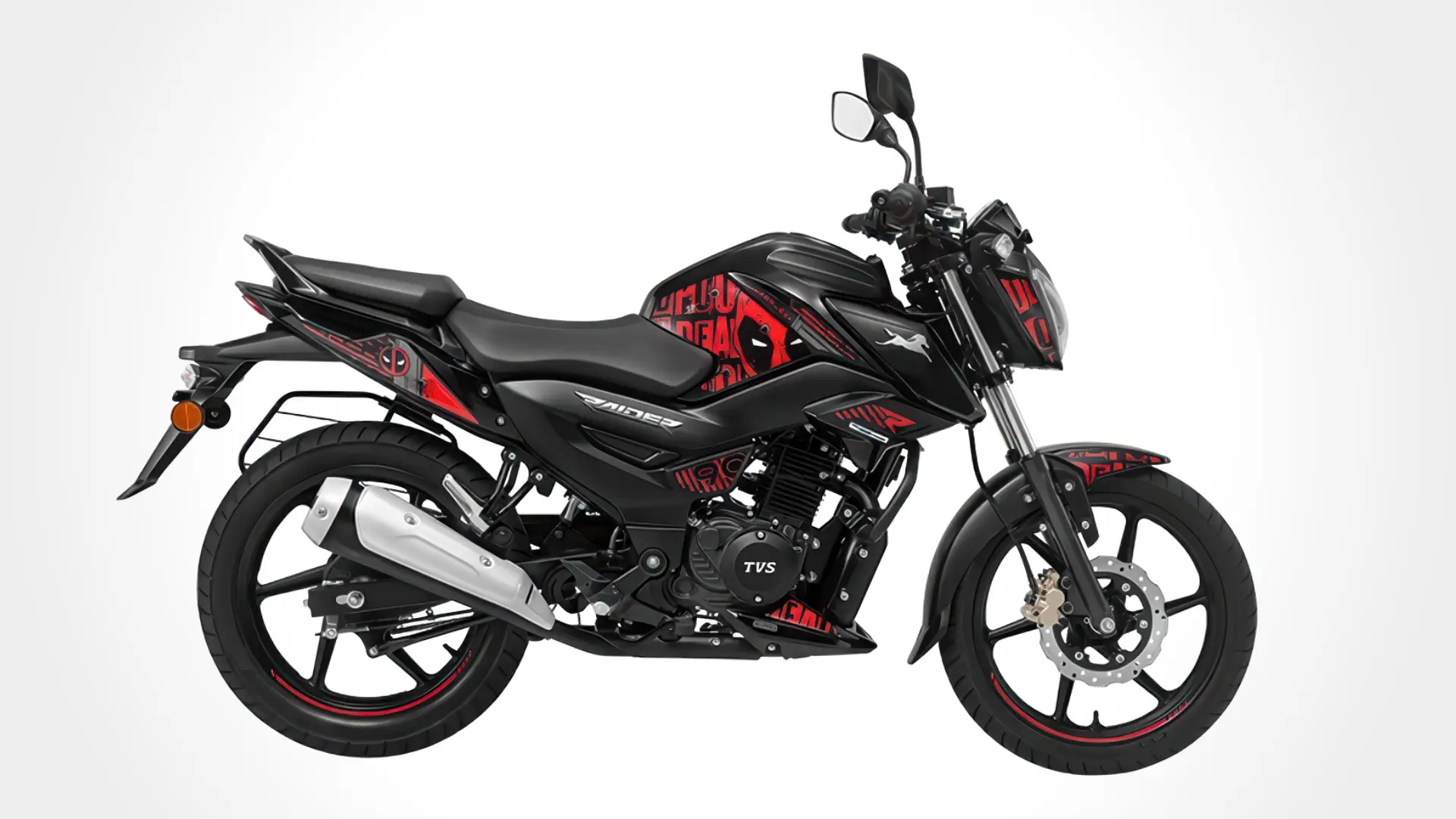 TVS Raider 125 Deadpool Edition Side Profile