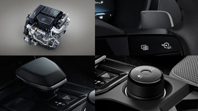 Nexon: Turbocharged Revotron Engine; Paddle Shifter; 7-Speed DCA with E-Shifter; Multi-Drive Modes - Eco, Sport, City (Source: Tata)