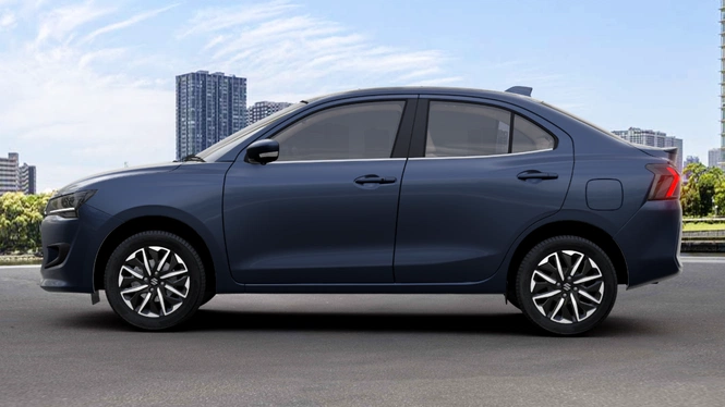 Maruti Suzuki Dzire ZXi+ Alluring Blue Exterior Side View