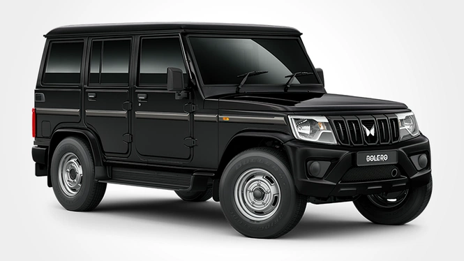 Mahindra Bolero B4 Stealth Black Front Side View