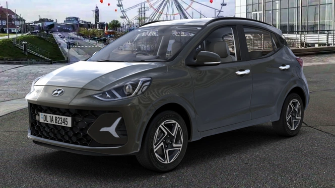 Hyundai Grand i10 NIOS Spark Green Exterior Front Side View