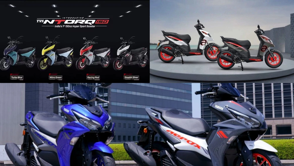 TVS NTORQ 150 VS Aprilla SR 175 VS Yamaha Aerox 155