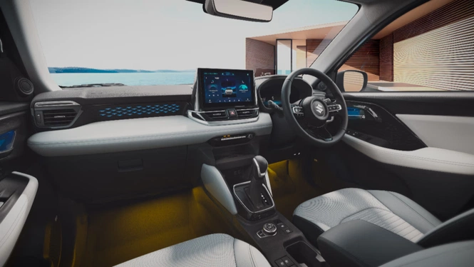 Maruti victoris interior in ambient light