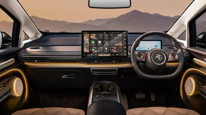 MG Windsor EV Indulge Edition Dashboard and Steering Wheel View