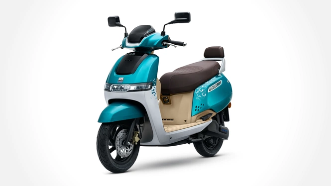 TVS iQube MillionR Special Edition in Aurora Green dual-tone paint