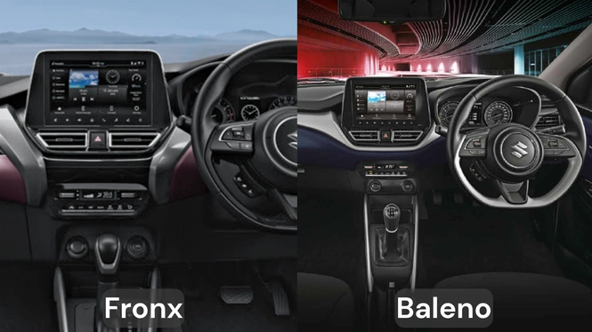 Maruti Suzuki Fronx & Baleno Interior Dashboard Views