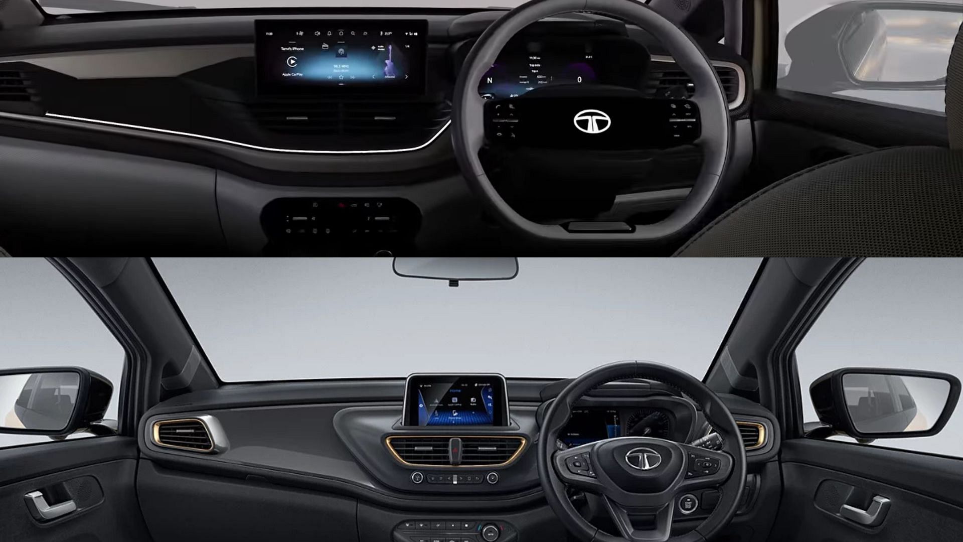 new latroz vs old altroz dashboard , interior screen