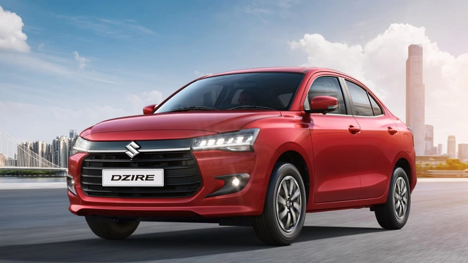 Maruti Suzuki Dzire red