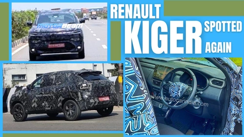 Renault Kiger Facelift Spied Ahead of Launch