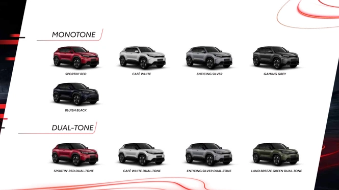 Toyota Ebella Colour options