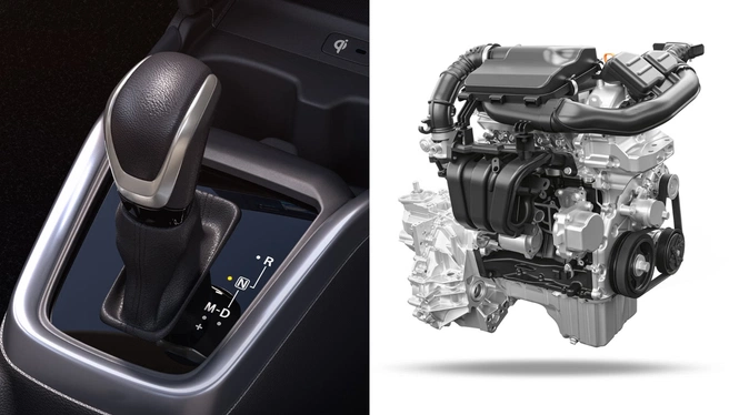 Maruti Suzuki Dzire's automatic gear shift lever; Z-Series engine