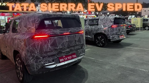 Tata Sierra EV Spied in Maharashtra With Large Infotainment Screen and Digital MID Image