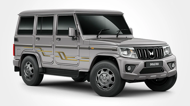Mahindra Bolero B6 OPT Dsat Silver Front Side View