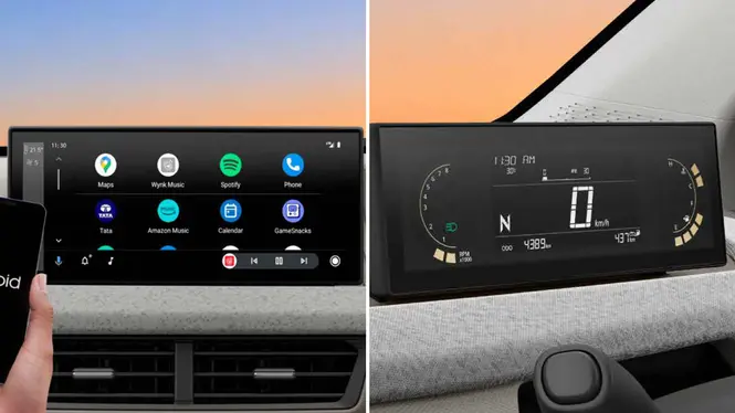 Tata Aeris Wireless Apple CarPlay and Android Auto, and 12.7cm digital island cluster