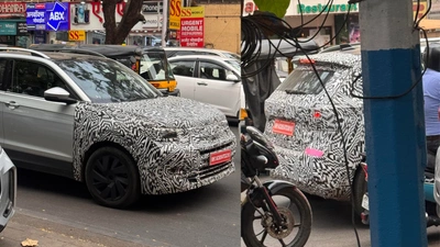Volkswagen Taigun Facelift Spied Testing