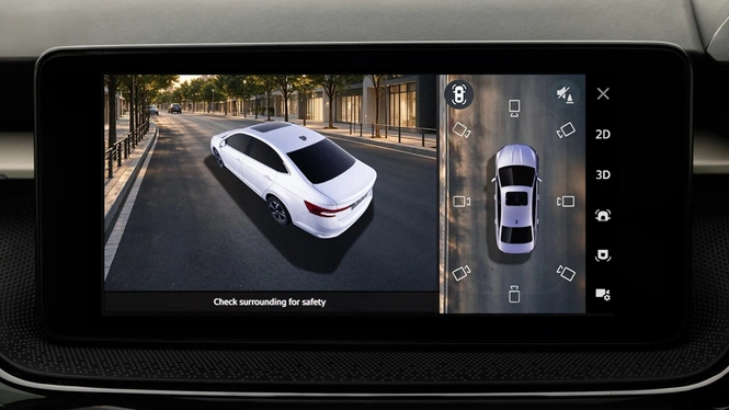 Skoda Slavia facelift 360 Area Camera View on screen