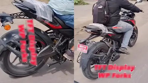 Bajaj Pulsar NS200 and N250 Spied Testing with WP Apex Forks Image