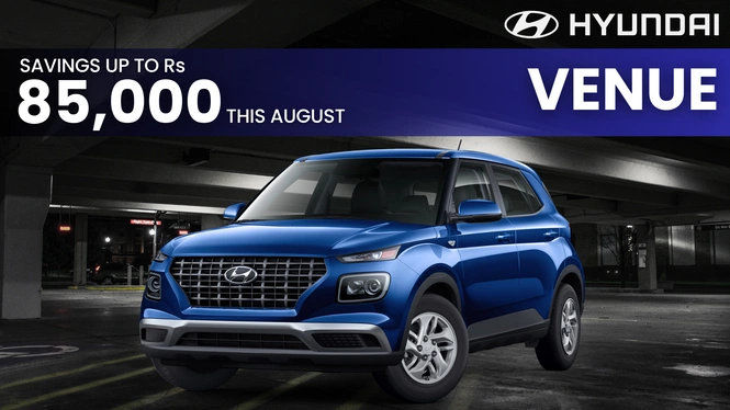 hyundai venue in blue