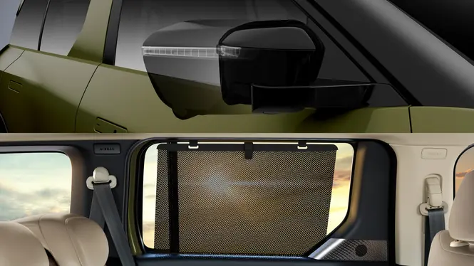 Tata Sierra Legend Series Electrically Adjustable ORVMs with Autofold, Rear Window Sunshade (Smart+ L)