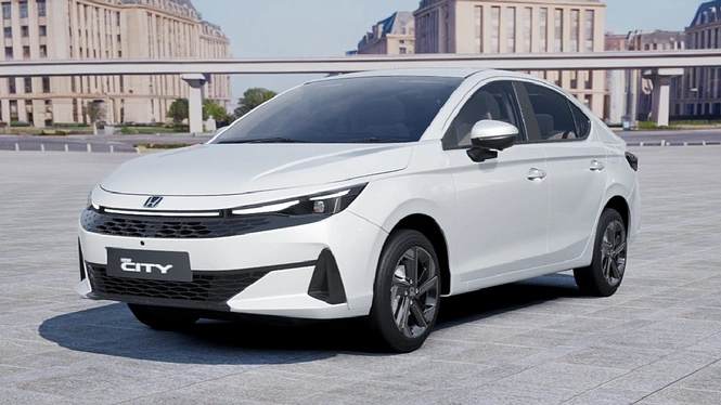 2026 Honda City V Platinum White Pearl Front Side View
